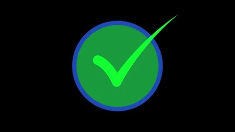 Animated green check mark icon. Isolated on a white background. Stock Footage 327758073