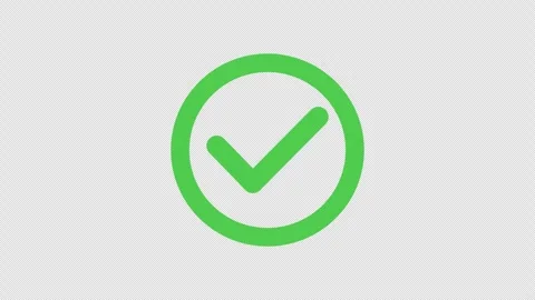 Animated green checkmark confirmation symbol Stock Footage 330456829