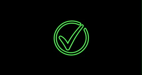 Animated Green Checkmark Icon in Circle on transparent Background. Vidéo 335787854