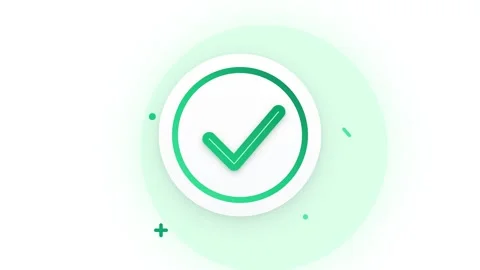 Animated green checkmark loading for success and task completion ui animation Stock Footage 337553489