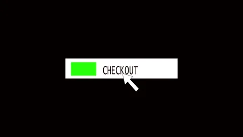 Animated green checkout button progress bar ecommerce online shopping seaml.. Stock Footage 321445297