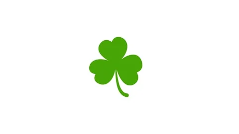 Animated green clover leaf swaying gently in the wind on chroma key green s.. Stock Footage 336413409