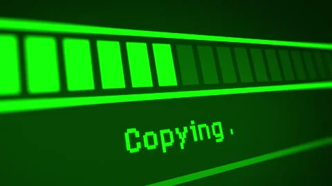 Animated Green Copy Progress Bar Stock Footage 246906015