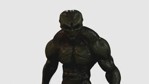 Animated Green Creature for Sci Fi Projects Stock Footage 281246765