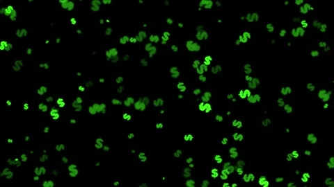 Animated green dollar signs falling background stock footage Stock Footage 344607696