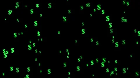 Animated Green Dollar Signs Falling Background Stock-Footage 345014025