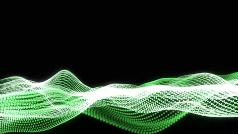 Animated green dots on isolated black background. Stock-Footage 280871635