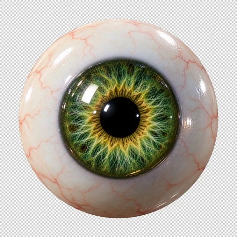 Animated Green Eye – Transparent Background 動画素材 346864151