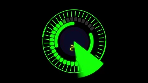 Animated green h u d interface. Digital gauge loading progress bar sci fi t.. Stock Footage 321581939