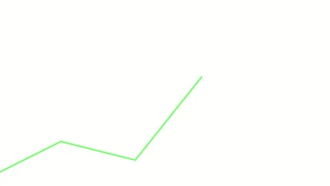 Animated green line graph showing increasing progress and positive growth o.. 库存影片 329186449