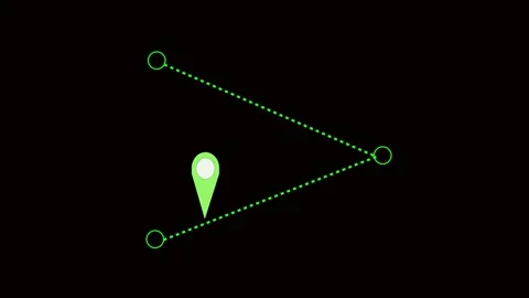Animated green location pin route map navigation g p s tracking journey des.. Stock Footage 321392802