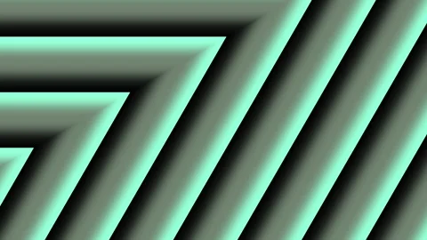 Animated green modern era pointed shape designs move across background Stock Footage 302292300