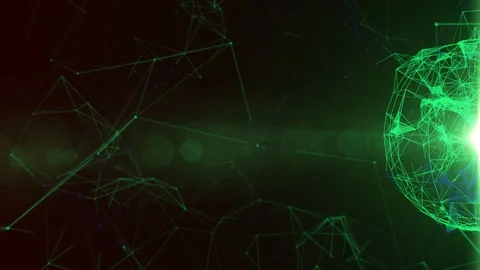 Animated Green Plexus Futuristic Background Video Stock Footage 126740271