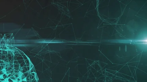 Animated Green Plexus Futuristic Background Video Stock Footage 126740341