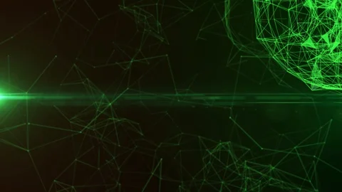 Animated Green Plexus Futuristic Background Video Stock Footage 126740486