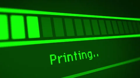 Animated Green Print Progress Bar Stock Footage 245500839