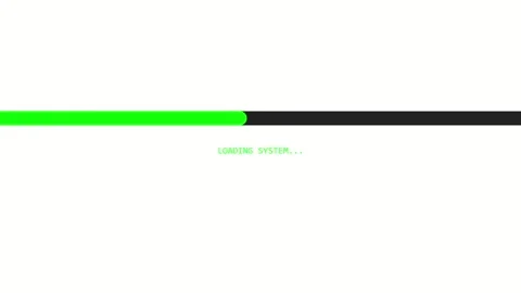 Animated Green Progress Bar Filling Horizontally, Indicating System Loading.. Vídeo Stock 329183231