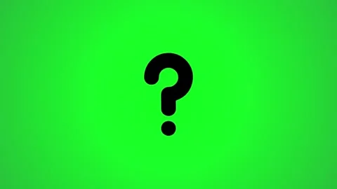Animated green question mark symbol appearing and animating on a clean gree.. Stock Footage 346496247