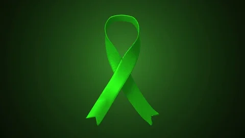 Animated Green Ribbon from Below Stock Footage 82279455