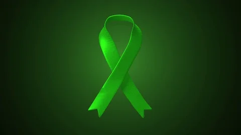 Animated Green Ribbon from Side Stock Footage 82279613