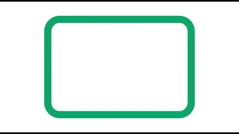Animated Green Rounded Rectangle Frame on White Background Vídeos de archivo 334370940