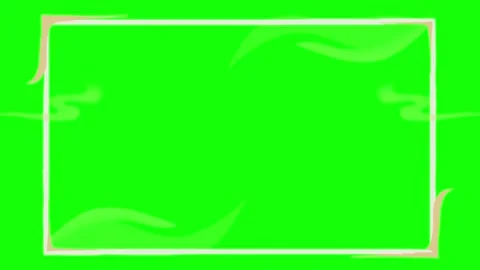 Animated green screen frame with decorative elements with composition includes Stock Footage 345210197