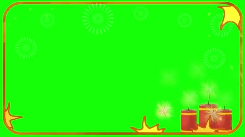 Animated green screen frames featuring red firecrackers and festive sparkles Stock-Footage 338993656