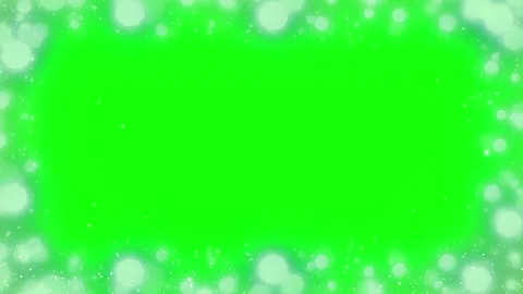 Animated green screen overlay border featuring glowing floating particles and Stock Footage 345330303