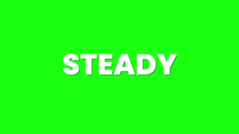 Animated green screen video of ready, steady &amp; start writing in white Stock Footage 288492636
