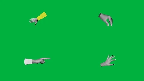 Animated green screen with yellow marker screwdriver wrench and pliers 2d. Stock Footage 310122764