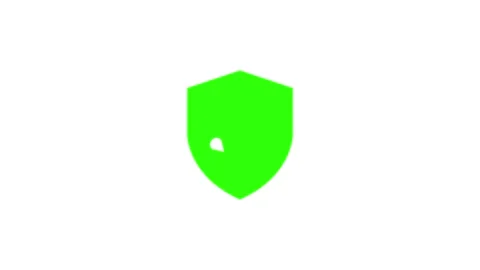 Animated green security shield icon with white checkmark symbolizing succes.. Stock Footage 329145137