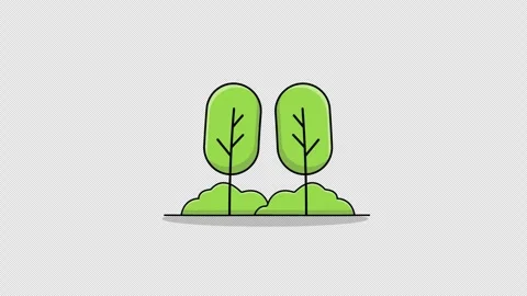 Animated Green Trees Video - Transparent Stock Footage 291373530