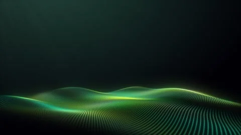 Animated green wave background. Green looping wavy relief. Glowing green sp.. 스톡 동영상 335242406