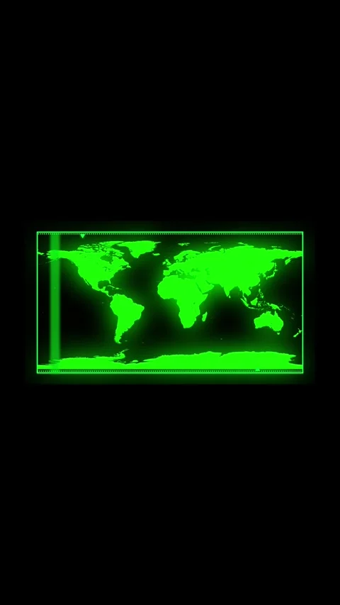Animated green world map network background digital interface vertical vide.. Stock Footage 344284987