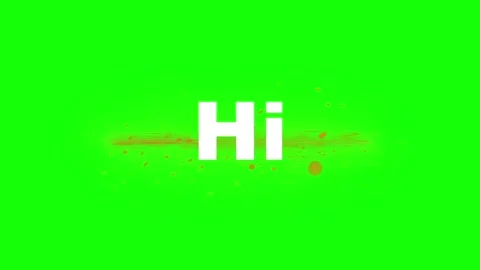 Animated greeting text on green screen with glowing effect Video stock 337446593