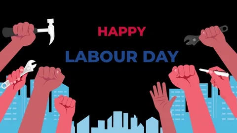 Animated Greetings for Labour Day, Worker Day Animation Stock Footage 273745831