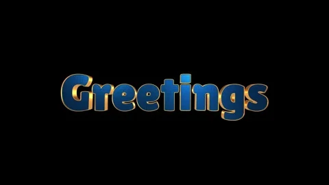 Animated greetings text with colorful gradient effect Stock Footage 338216496