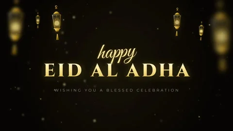 Animated gretting Eid Al Adha Celebration Background. 스톡 동영상 334720183