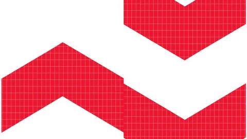 Animated Grid Heart Shape Expanding on a White Background Video stock 347006860