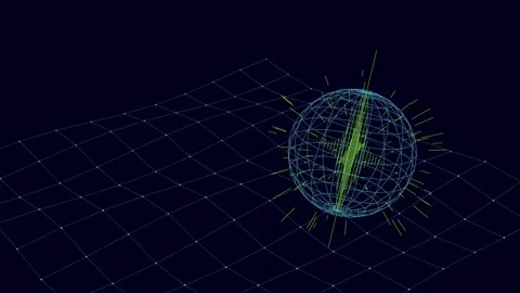 Animated Gridded Sphere Stock Footage 272410649