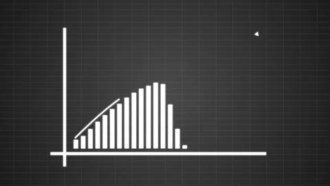 Animated growing arrow over graph bar. business graph. Business success bar.. Stock Footage 307311790