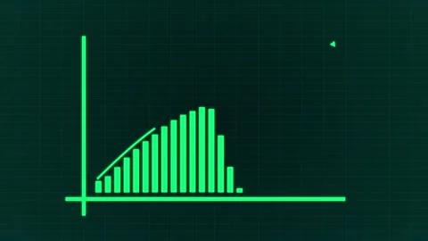 Animated growing arrow over graph bar. business graph. Business success bar.. Stock Footage 307311802