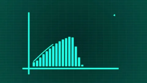 Animated growing arrow over graph bar. business graph. Business success bar.. Stock Footage 307311804