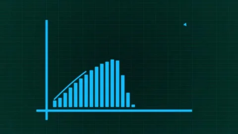 Animated growing arrow over graph bar. business graph. Business success bar.. Stock Footage 307311830