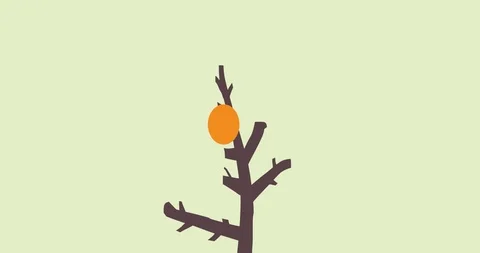 Animated growing tree with business fruits Stock Footage