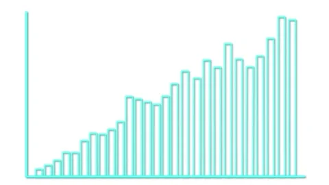 Animated Growth of Financial Bar Graph Over Time Vídeos de archivo 320091944