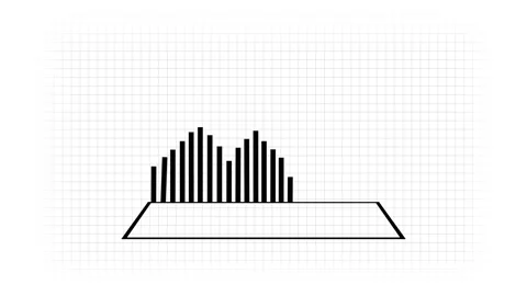 Animated growth of financial graph with ascending and descending bar charts.. Stock Footage 339751615