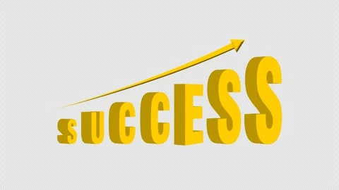 Animated growth graph chart with arrow turn into SUCCESS word. Stock Footage 287867197