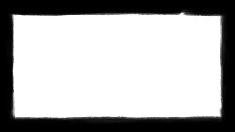 Animated Grunge Border Frame with White Center Loop Stock Footage 341358722