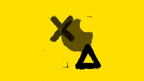 Animated grunge brush stroke gaming symbols Stock Footage 334786718